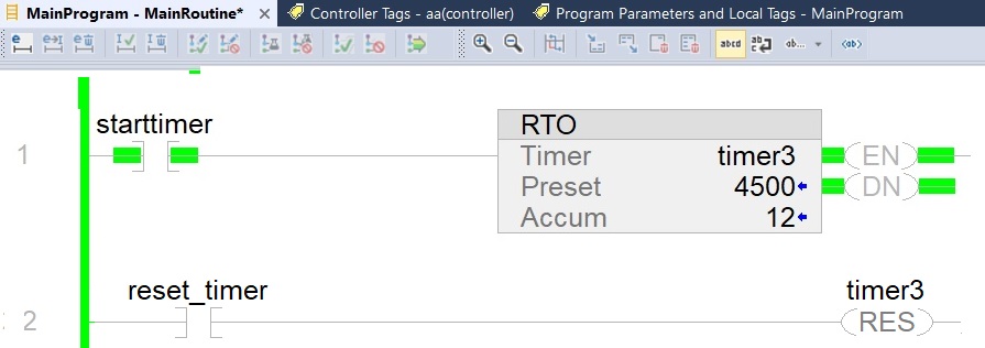 rslogix 5000 RTO : Retentive Timer On